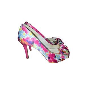 Fioni for Payless Floral High Heels Size 8